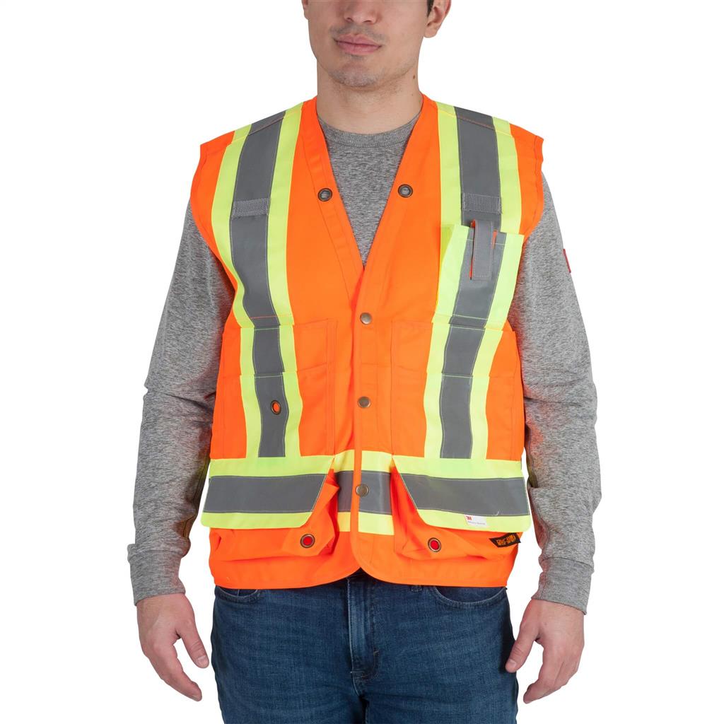 DuraDrive Men's Hi-Vis Class 2 Level 2 Surveyor Safety Vest with Pockets