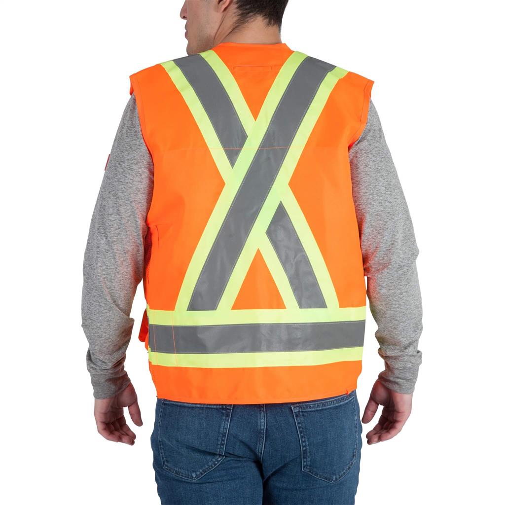 DuraDrive Men's Hi-Vis Class 2 Level 2 Surveyor Safety Vest with Pockets