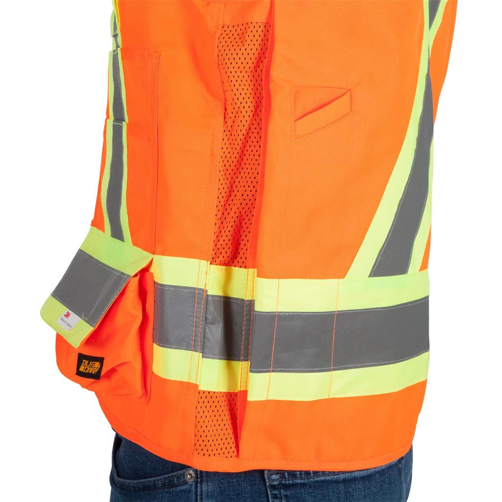 DuraDrive Men's Hi-Vis Class 2 Level 2 Surveyor Safety Vest with Pockets