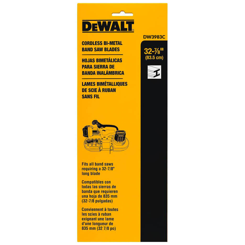 DEWALT DW3983C 32-7/8 in. 18-TPI Bi-Metal Portable Band Saw Blade (3-Pack)