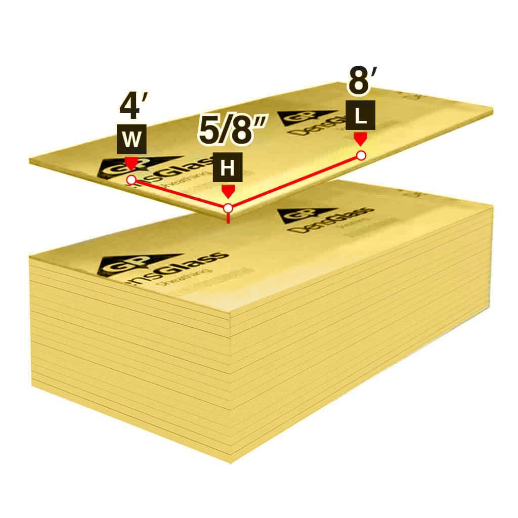 DensGlass Gold 5/8 in. x 4 ft. x 8 ft. Type X Exterior Wall Sheathing