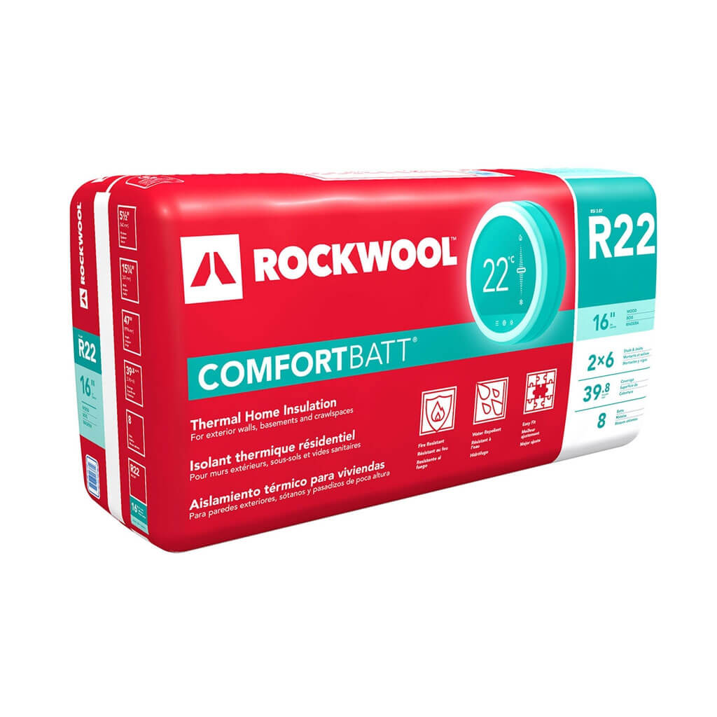 ROCKWOOL COMFORTBATT R22 5.5 in. x 15.25 in. x 47 in. Wood Stud Insulation