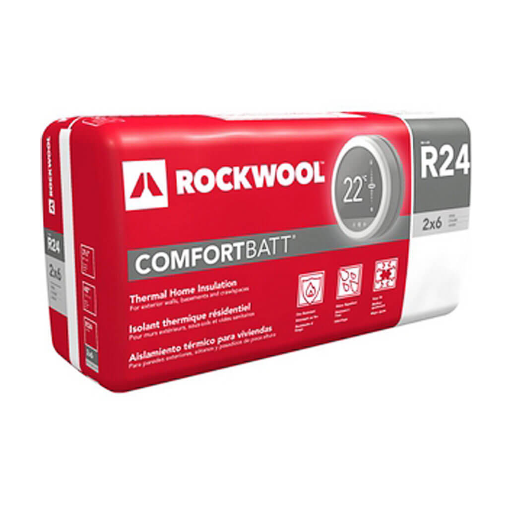 ROCKWOOL COMFORTBATT R24 6 in. x 16.25 in. x 48 in. Steel Stud Insulation