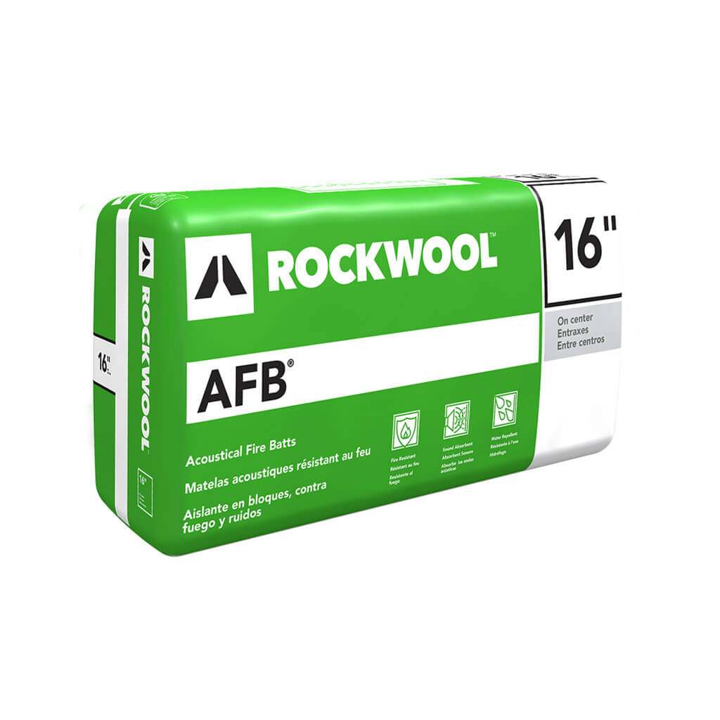 ROCKWOOL AFB 3.5 in. x 16 in. x 48 in. Acoustical Fire Batts (64 sq. ft. per Bag)