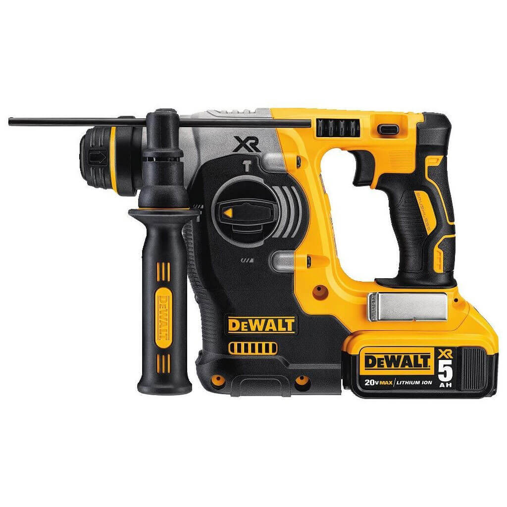 DEWALT DCH273P2 20-Volt MAX XR Lithium-Ion 1 in. Brushless SDS-Plus L-Shape Rotary Hammer Kit