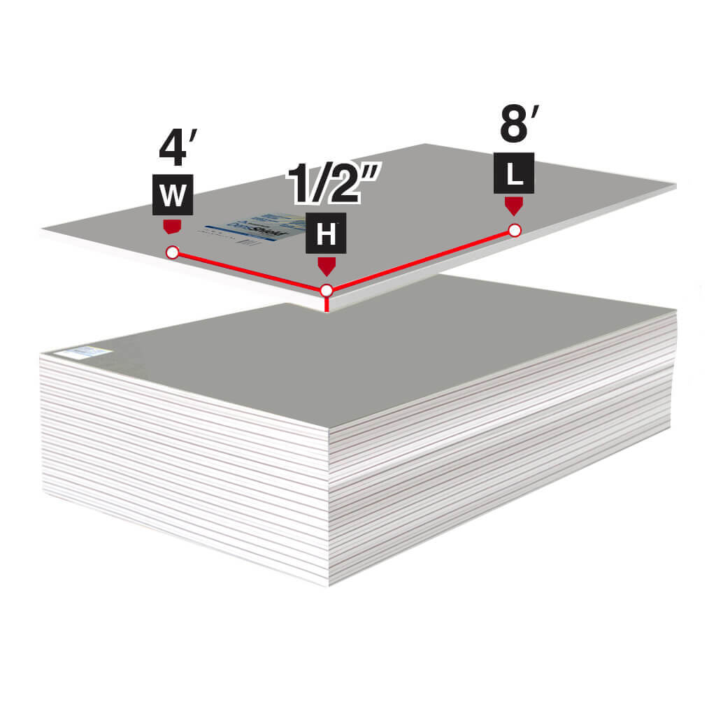 DensShield 1/2 in. x 4 ft. x 8 ft. Gypsum Tile Backer Board