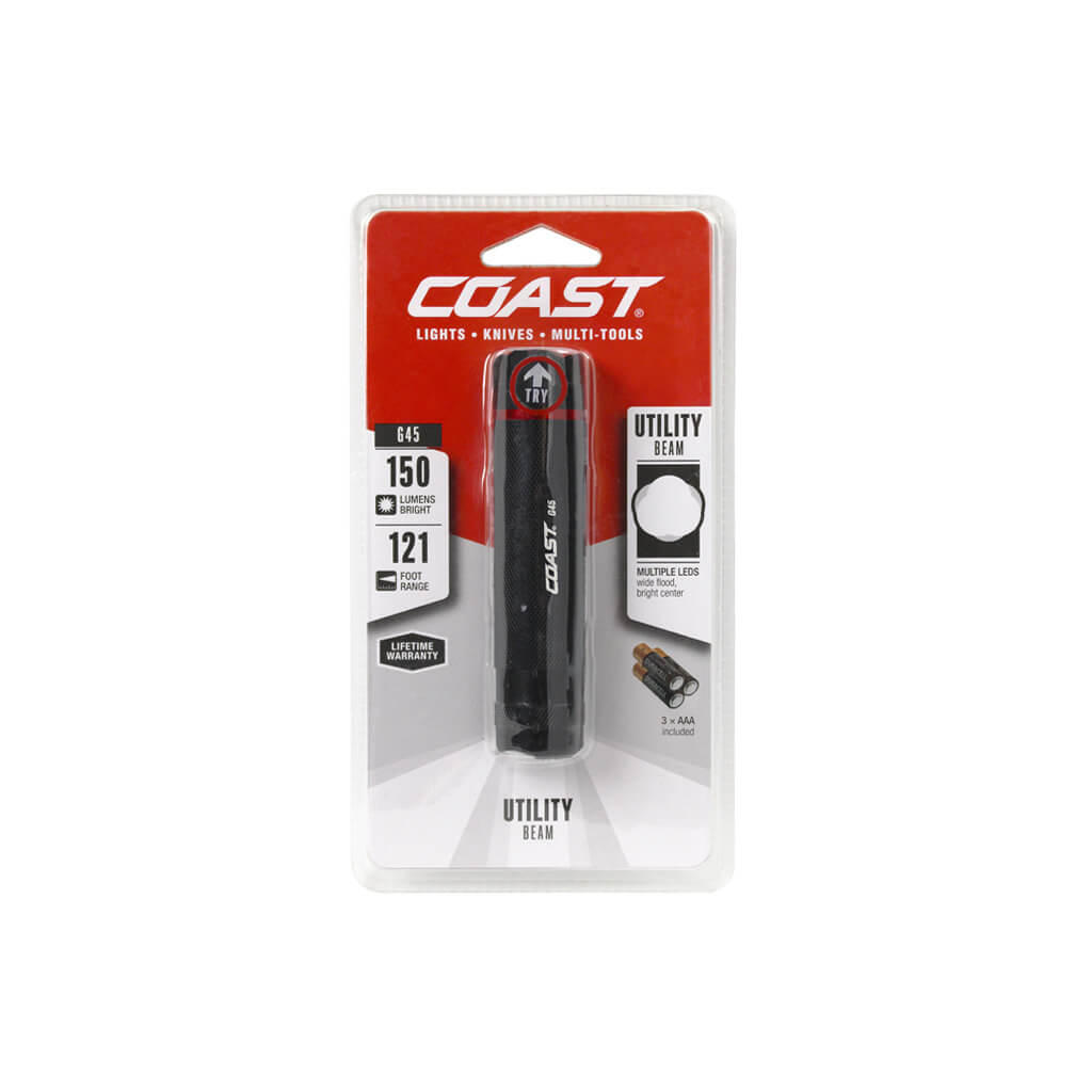 Coast G45 150 Lumens Utility Beam Multiple LED Flashlight