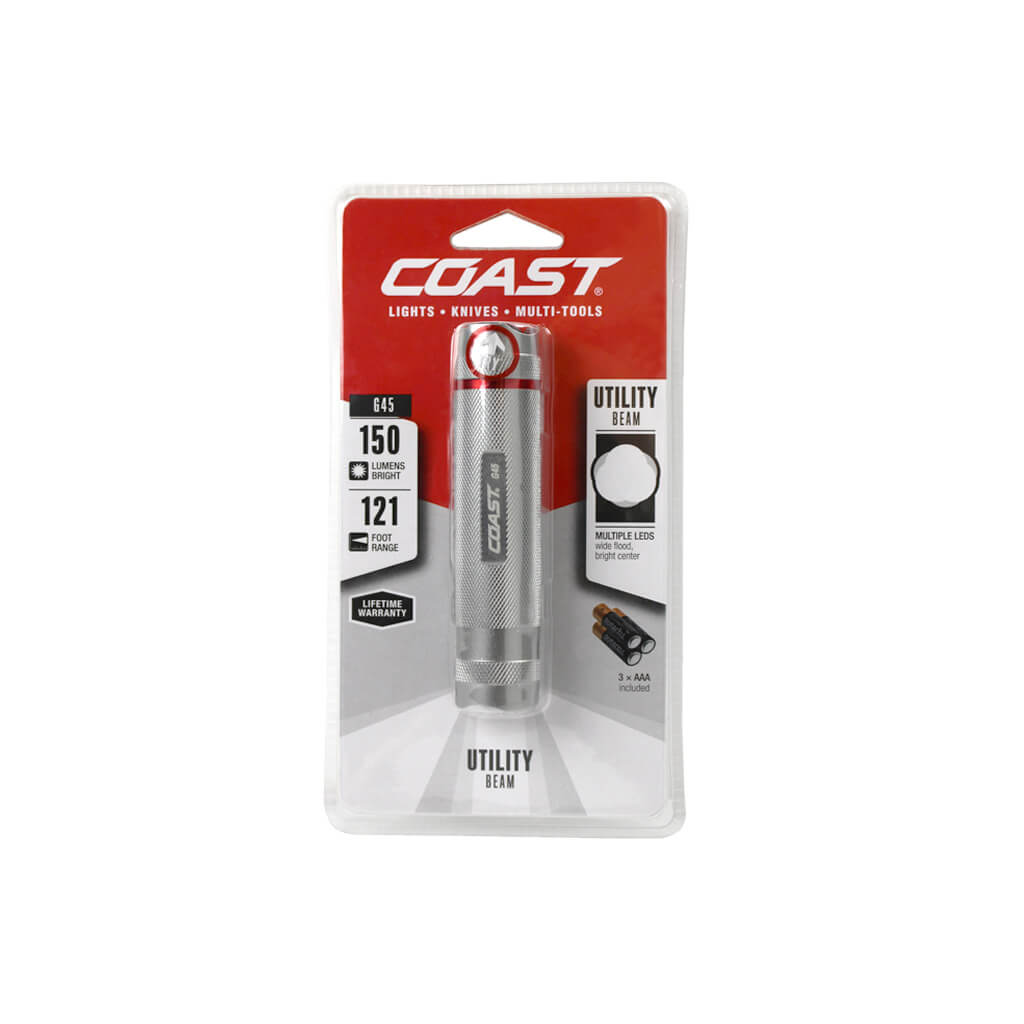 Coast G45 150 Lumens Utility Beam Multiple LED Flashlight