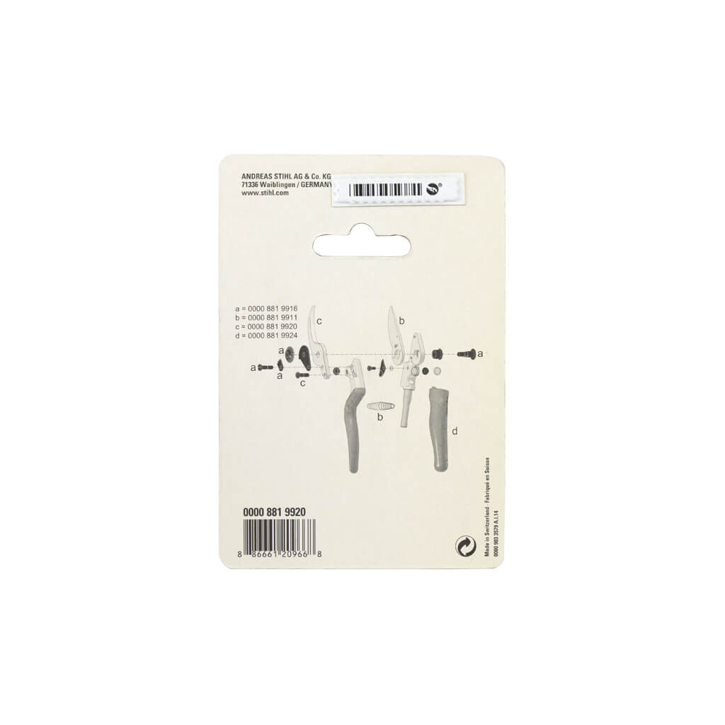 STIHL 0000 881 9920 Replacement Counter Blade with Screws for F7 and F8 Pruners