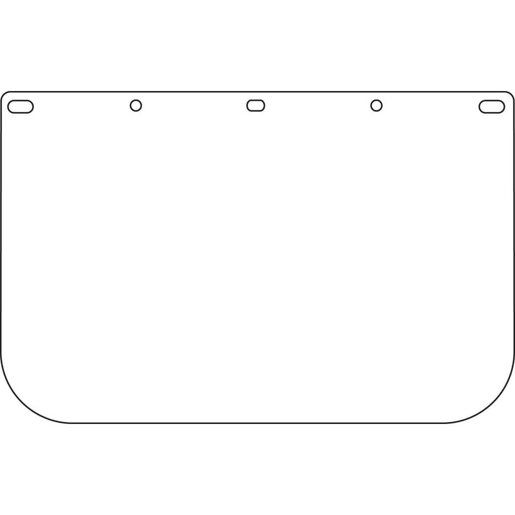 Dynamic Safety EP1015P/40 Clear Replacement Polyethylene Face Shield Accessory (Shield Only)