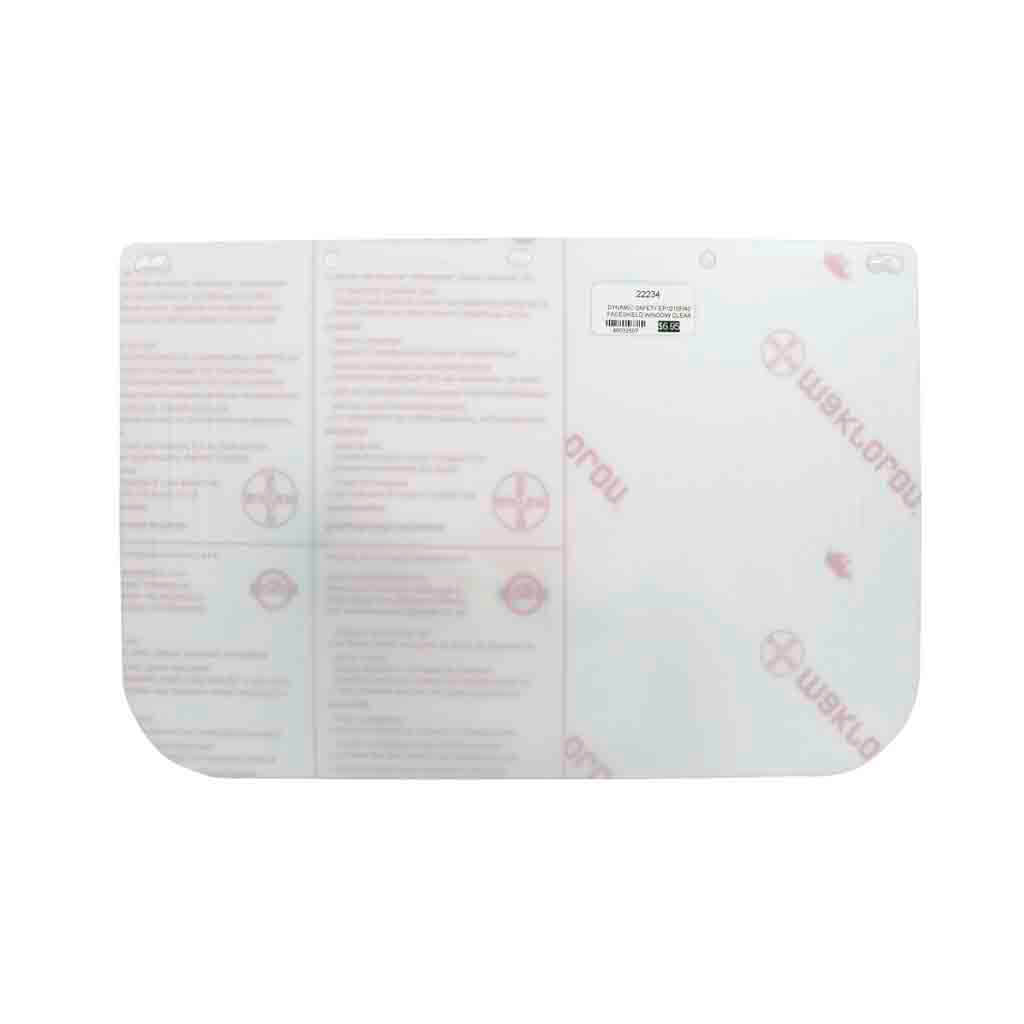 Dynamic Safety EP1015P/40 Clear Replacement Polyethylene Face Shield Accessory (Shield Only)