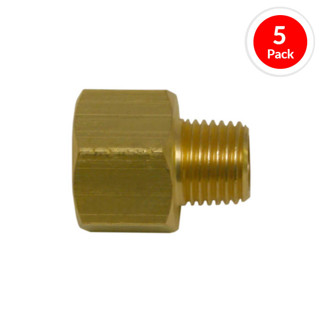 DuraDrive P6125 3/8 in. Female x 1/4 in. Male Brass Coupler Air Hose Fitting (5-Pack)