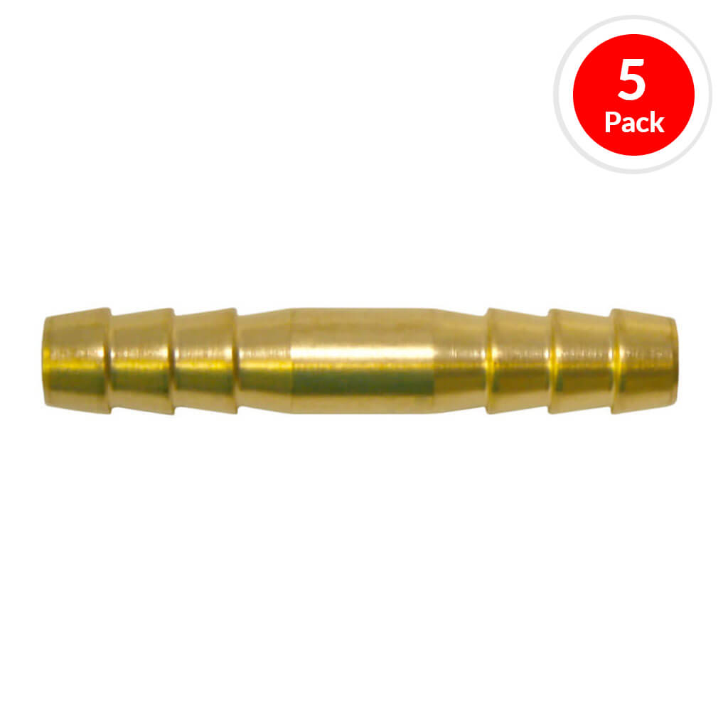 DuraDrive P315 1/4 in. Brass Mender Coupler Air Hose Fitting (5-Pack)