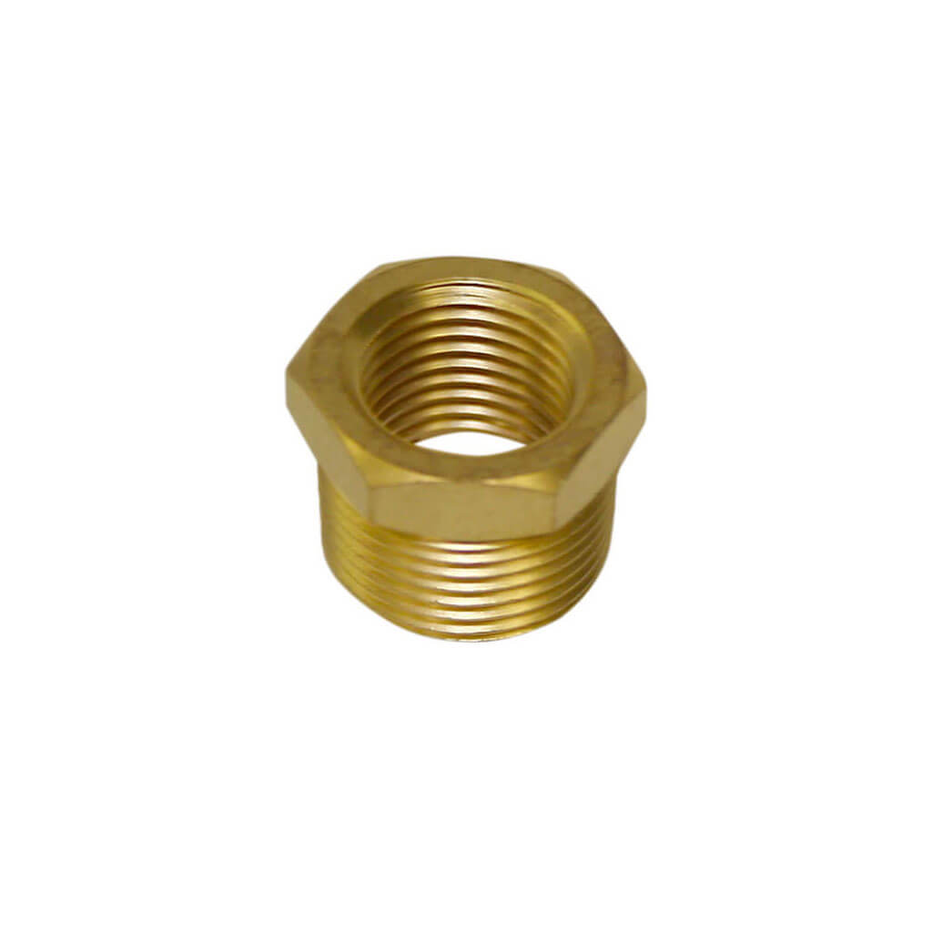 DuraDrive P455 3/8 in. Male x 1/4 in. Female Brass Pipe Bushing Coupler Air Hose Fitting (5-Pack)