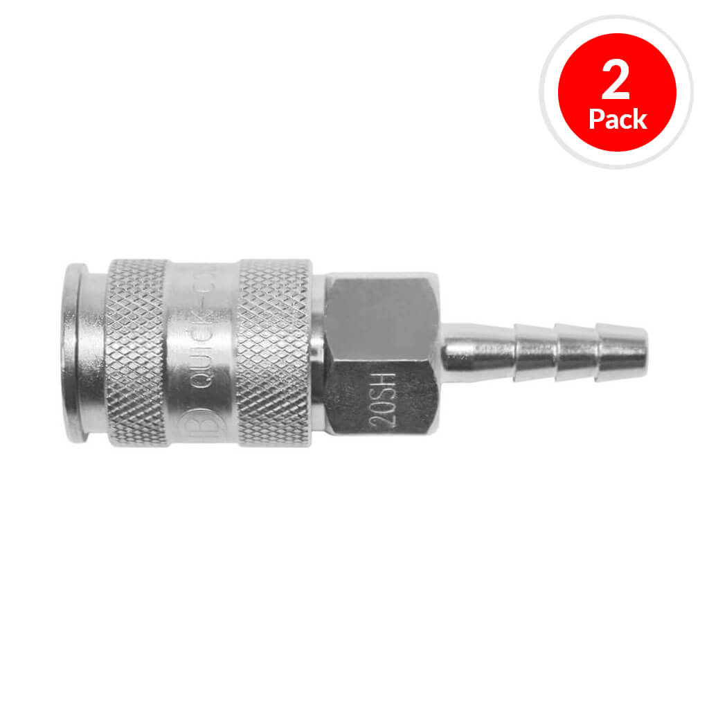 DuraDrive EC20H 1/4 in. Zinc Coated H-Tube Quick-Connect Coupler Air Hose Fitting (2-Pack)