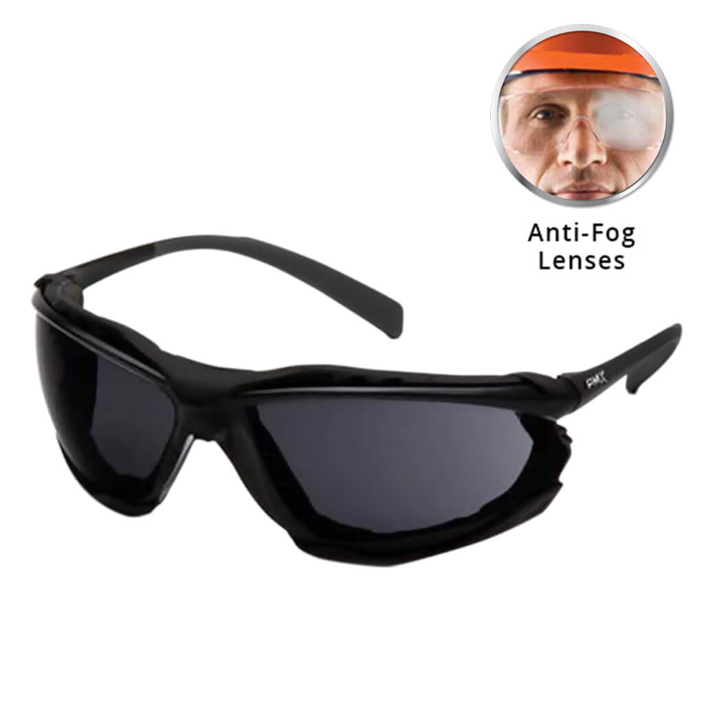 Pyramex Proximity H2X Safety Glasses with Anti-Fog Dark Gray Lens