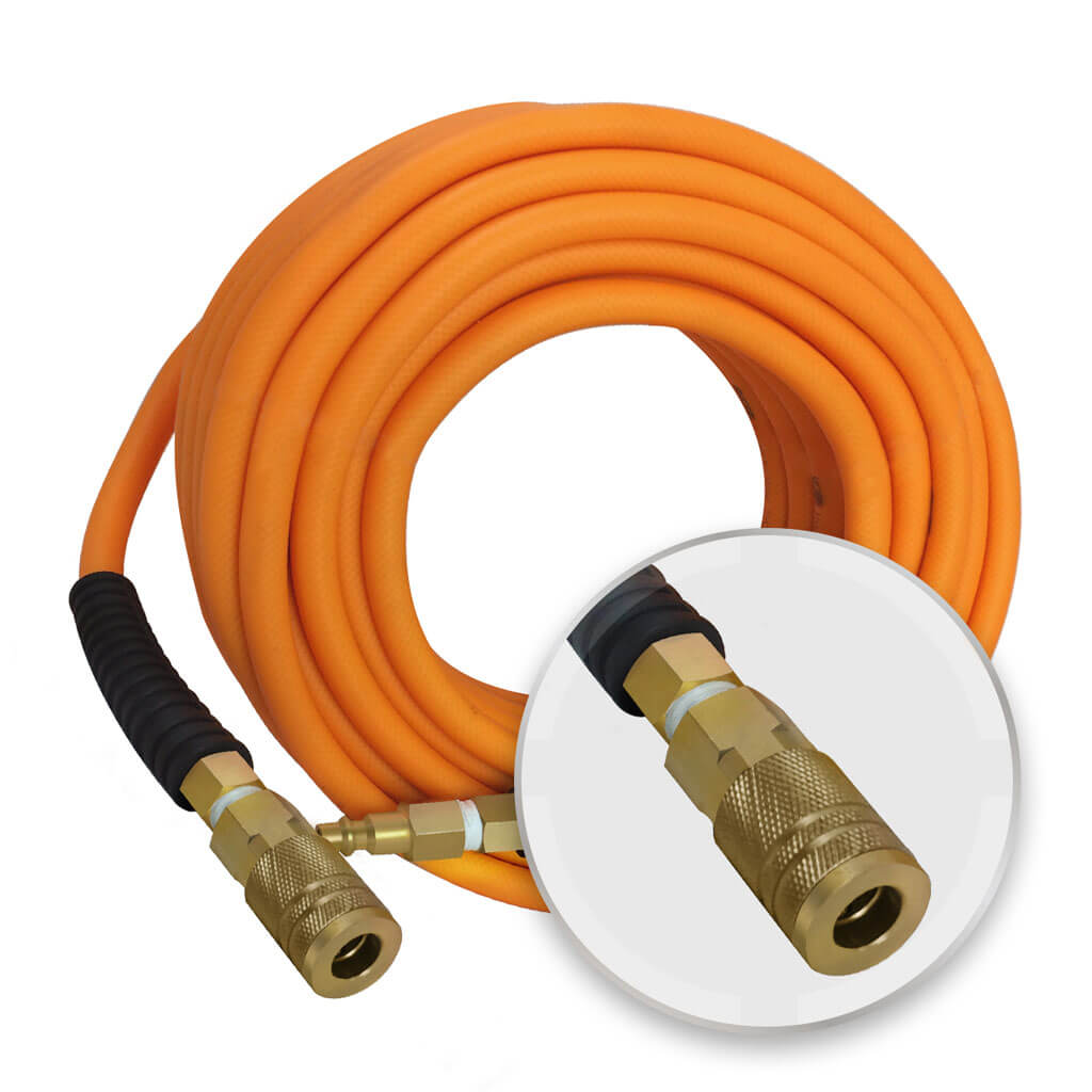 DuraDrive DYPA1450F 1/4 in. x 50 ft. Hybrid Polymer Air Hose with Swivel Fitting