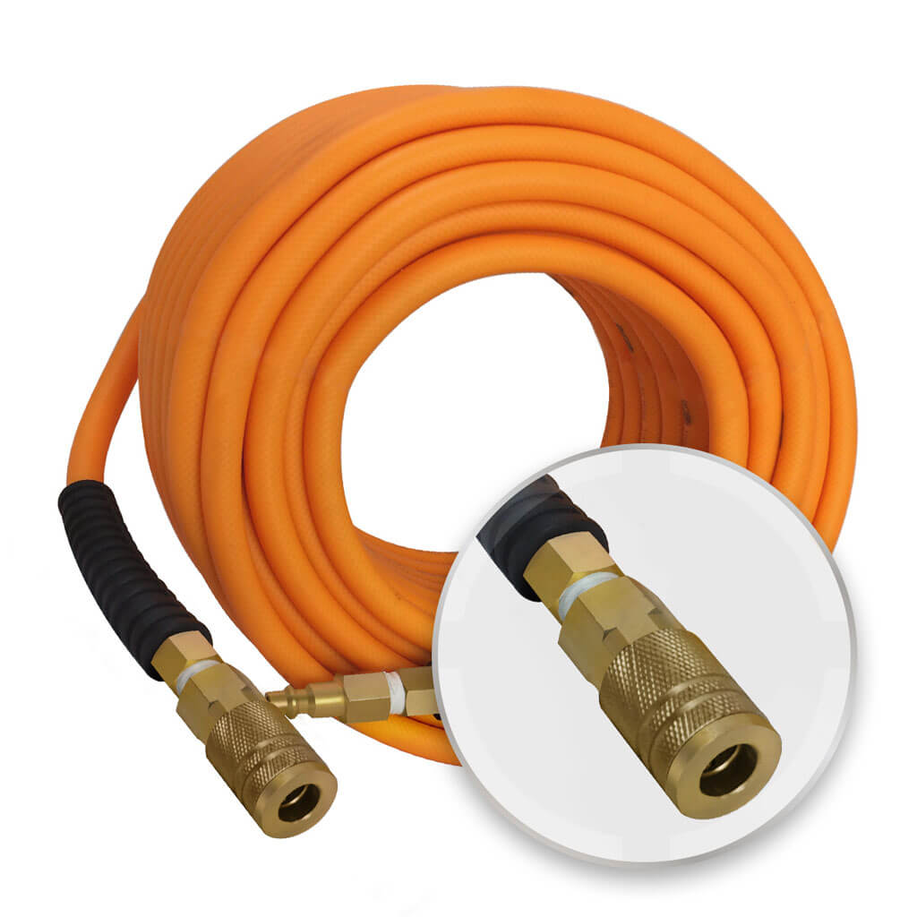 DuraDrive DYPA1475F 1/4 in. x 75 ft. Hybrid Polymer Air Hose with Swivel Fitting