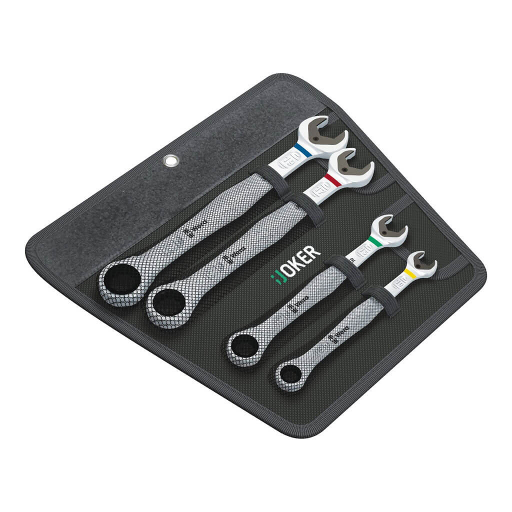 Wera 05073290001 Joker SB Metric Ratcheting Combination Wrench Set (4-Piece)