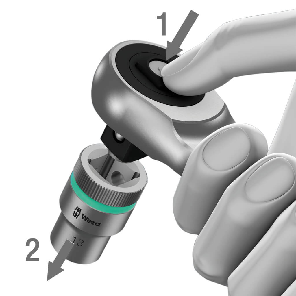 Wera 05004048001 8100 SB 8 Zyklop 3/8 in. Drive Switch Lever Metric Metal Ratchet Set (29-Piece)