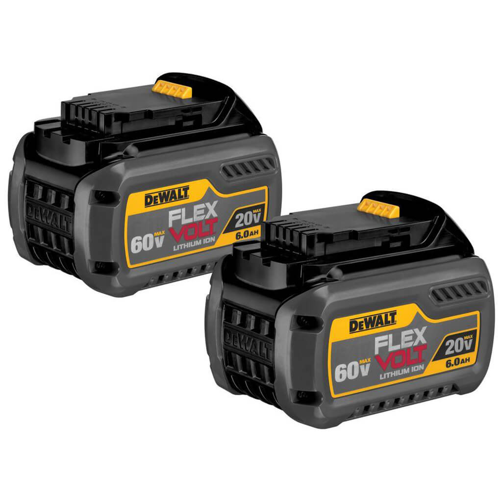 DEWALT DCB606-2 FLEXVOLT 20-Volt/60-Volt 6.0-Ah MAX Lithium-Ion Battery (2-Pack)