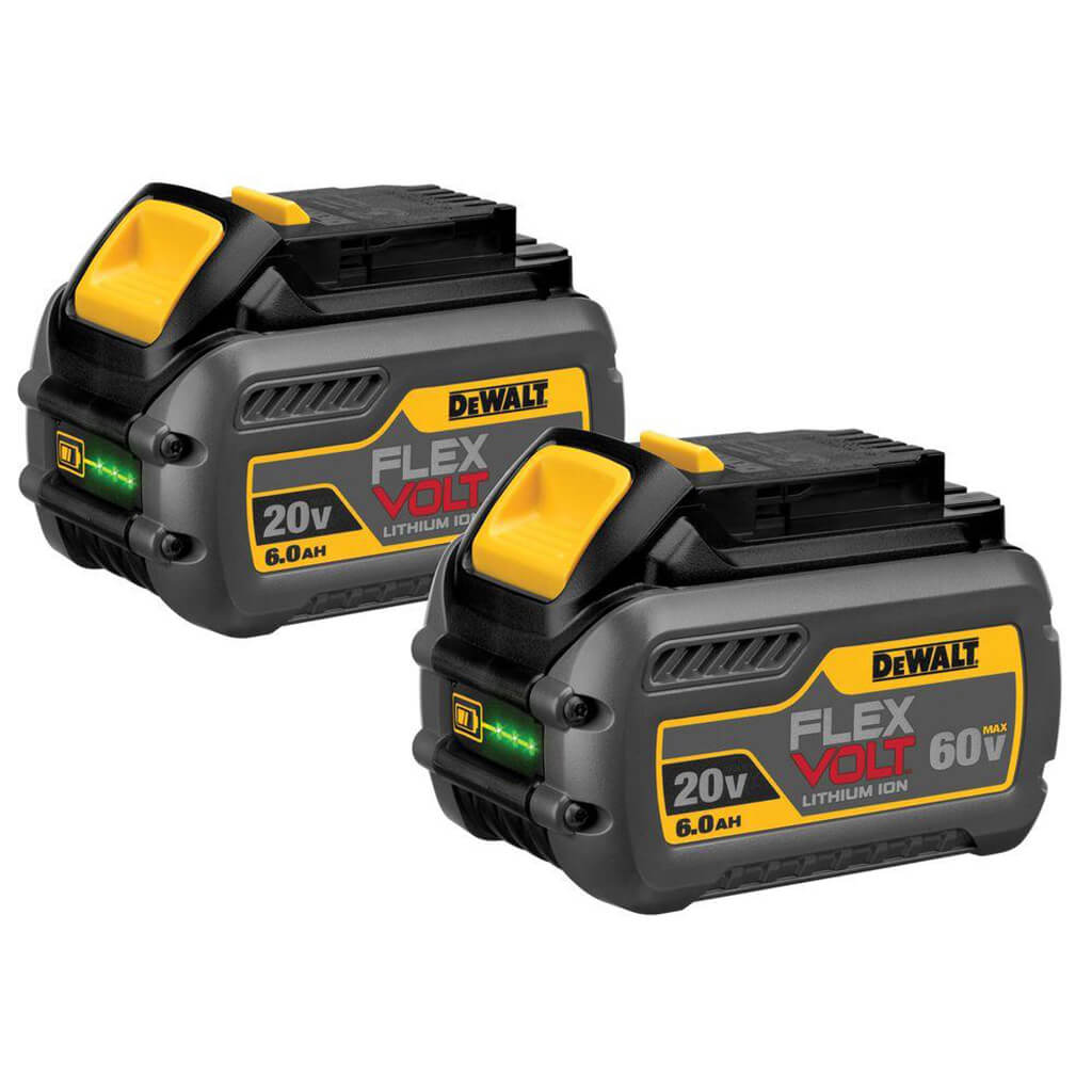 DEWALT DCB606-2 FLEXVOLT 20-Volt/60-Volt 6.0-Ah MAX Lithium-Ion Battery (2-Pack)