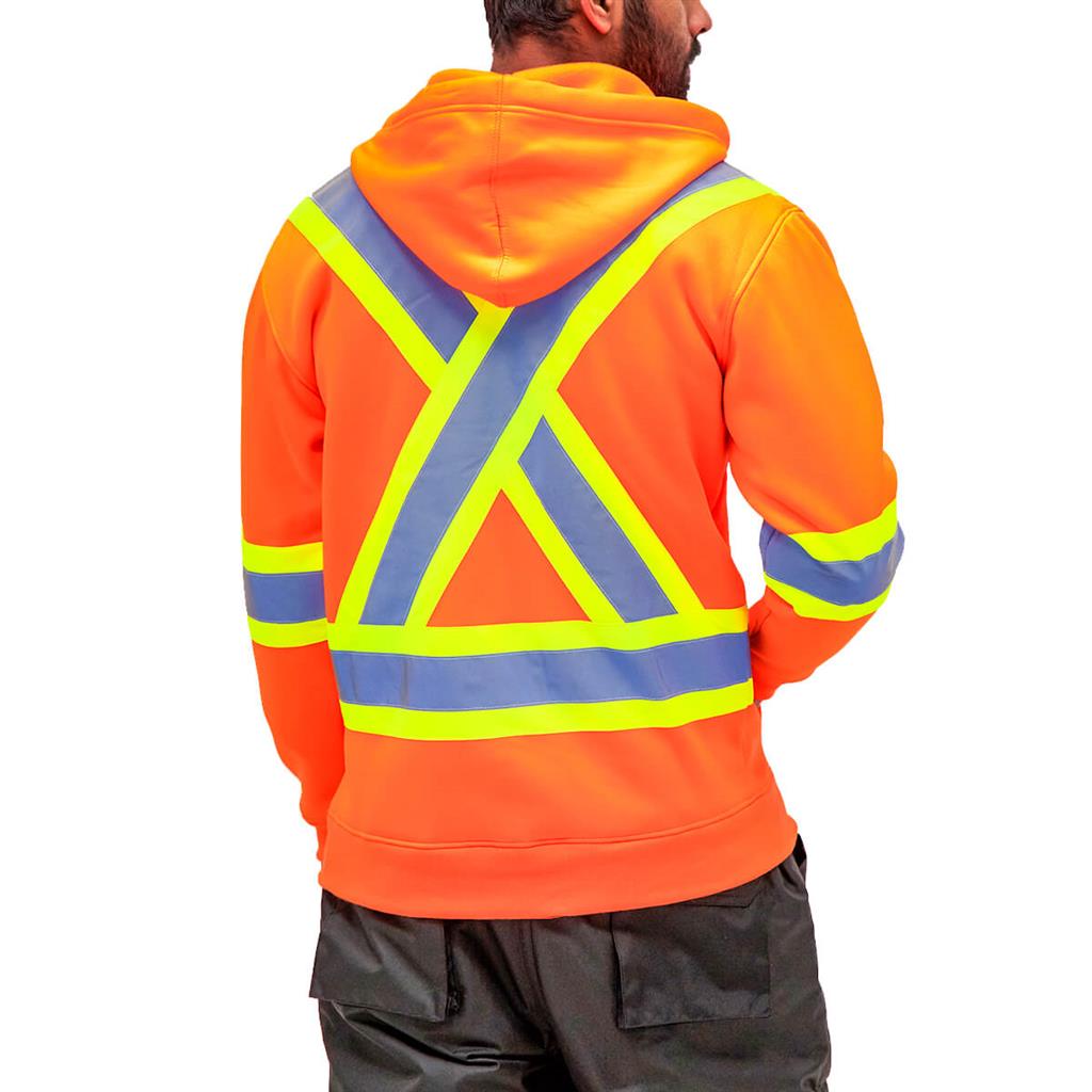 DuraDrive Men's 4 in. Hi-Vis Reflective Stripes Hooded Jacket