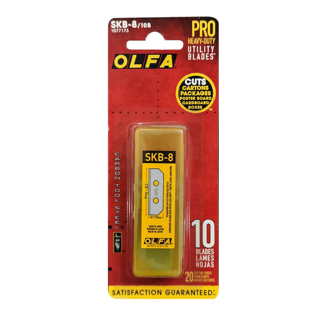 OLFA 1077173 SKB-8/10B Slim 90-Degree Edge Safety Blade for Utility Knife (10-Pack)