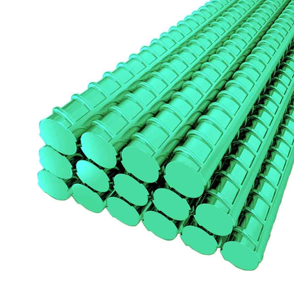 15mm x 20 ft. Green Epoxy Coated Anti-Rust Steel Rebar Rod