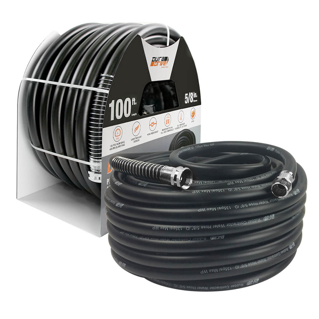 DuraDrive GG58100F 5/8 in. x 100 ft. Black Nitrile Garden Hose