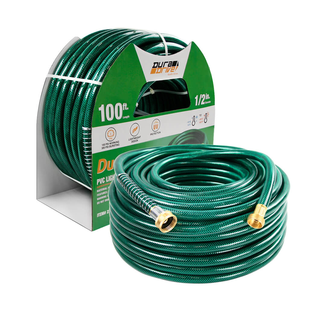 DuraDrive VG12100F 1/2 in. x 100 ft. PVC Light-Duty Garden Hose