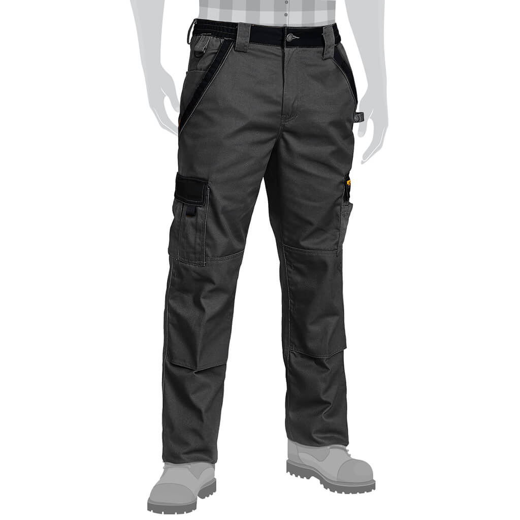 DuraDrive Men's TRADESMAN Grey Two Tone Double Knee Cargo Work Pants