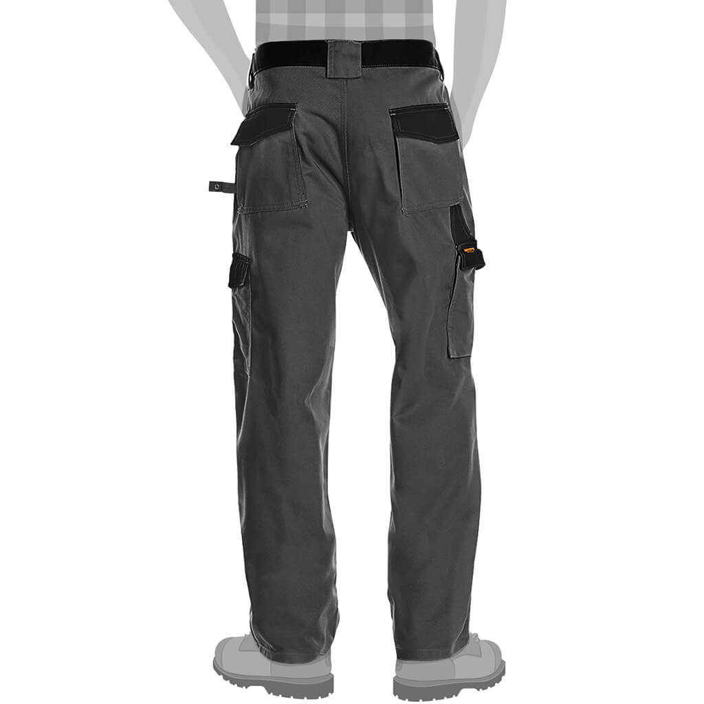 DuraDrive Men's TRADESMAN Grey Two Tone Double Knee Cargo Work Pants