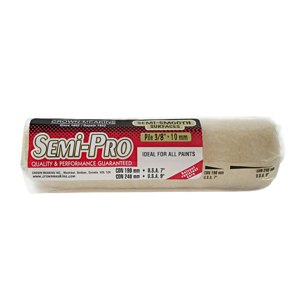 Crown & Meakins 121795 9-1/2 in. Semi-Smooth Surfaces Beige SEMI-PRO Paint Cage Roller Refill