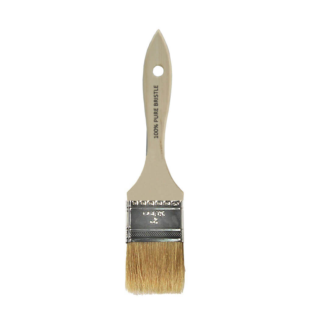 Crown Meakins 030020 2 in. White Bristle Straight Paint Brush