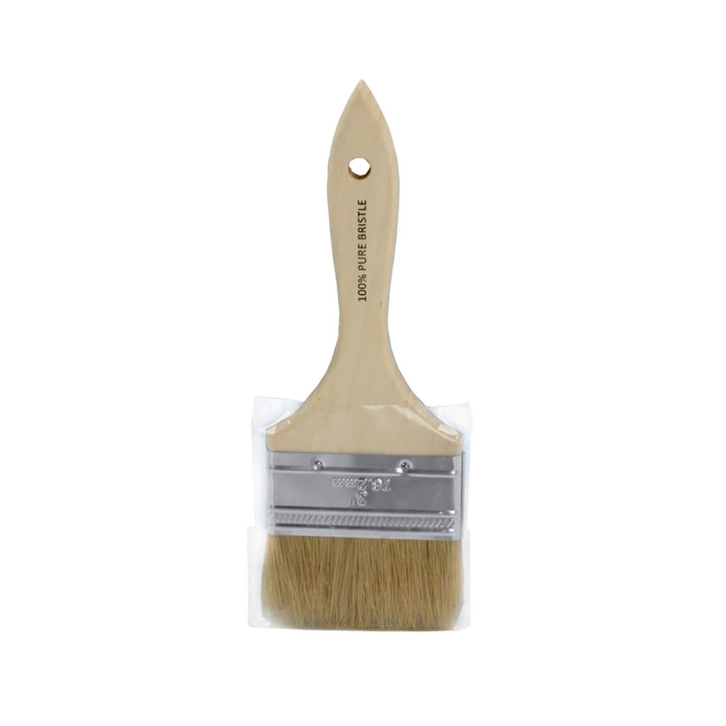 Crown Meakins 030030 3 in. White Bristle Straight Paint Brush