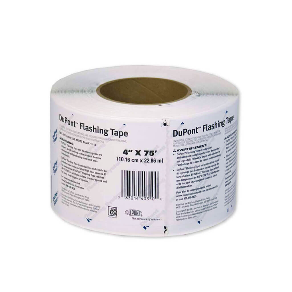 DuPont D15147389 4 in. x 75 ft. TYVEK Self-Adhesive Air and Vapor Barrier Membrane Flashing System Tape