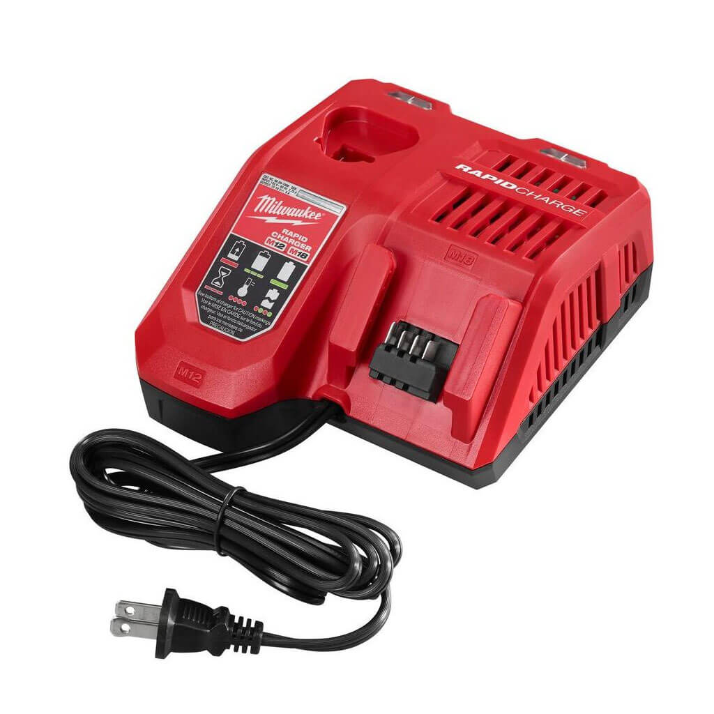 Milwaukee 48-59-1808 12-Volt/18-Volt M12/M18 REDLITHIUM Lithium-Ion Multi-Voltage Rapid Battery Charger