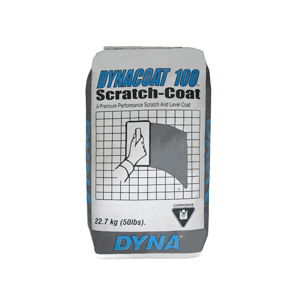 DYNA 100 22.7-kg. DYNACOAT 100 SCRATCH-COAT Scratch & Level Coat Underlayment Substrate for Stone and Tile Setting Material