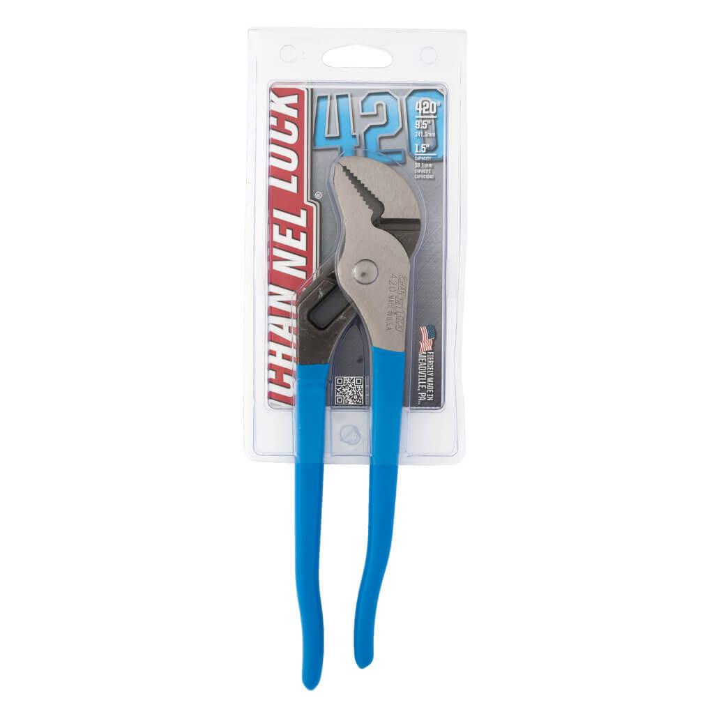 CHANNELLOCK 420 9-1/2 in. Carbon Steel Straight Jaw Tongue and Groove Pliers