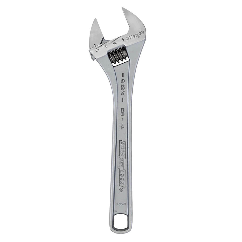 CHANNELLOCK 812W 12 in. Chrome Adjustable Wrench