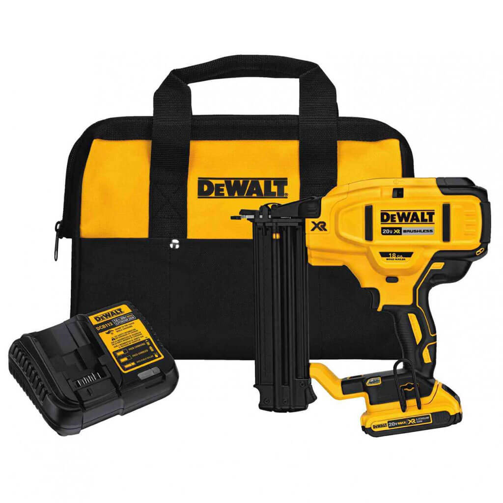 DEWALT DCN680D1 20V MAX XR Brad Nailer Kit 18GA