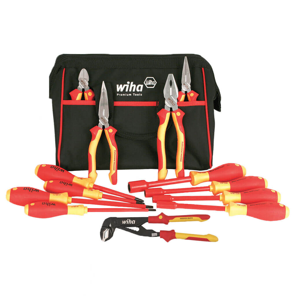 Wiha 32894 Insulated Pliers/Cutters/Screwdrivers/Nut Drivers Tool Set (13-Piece)