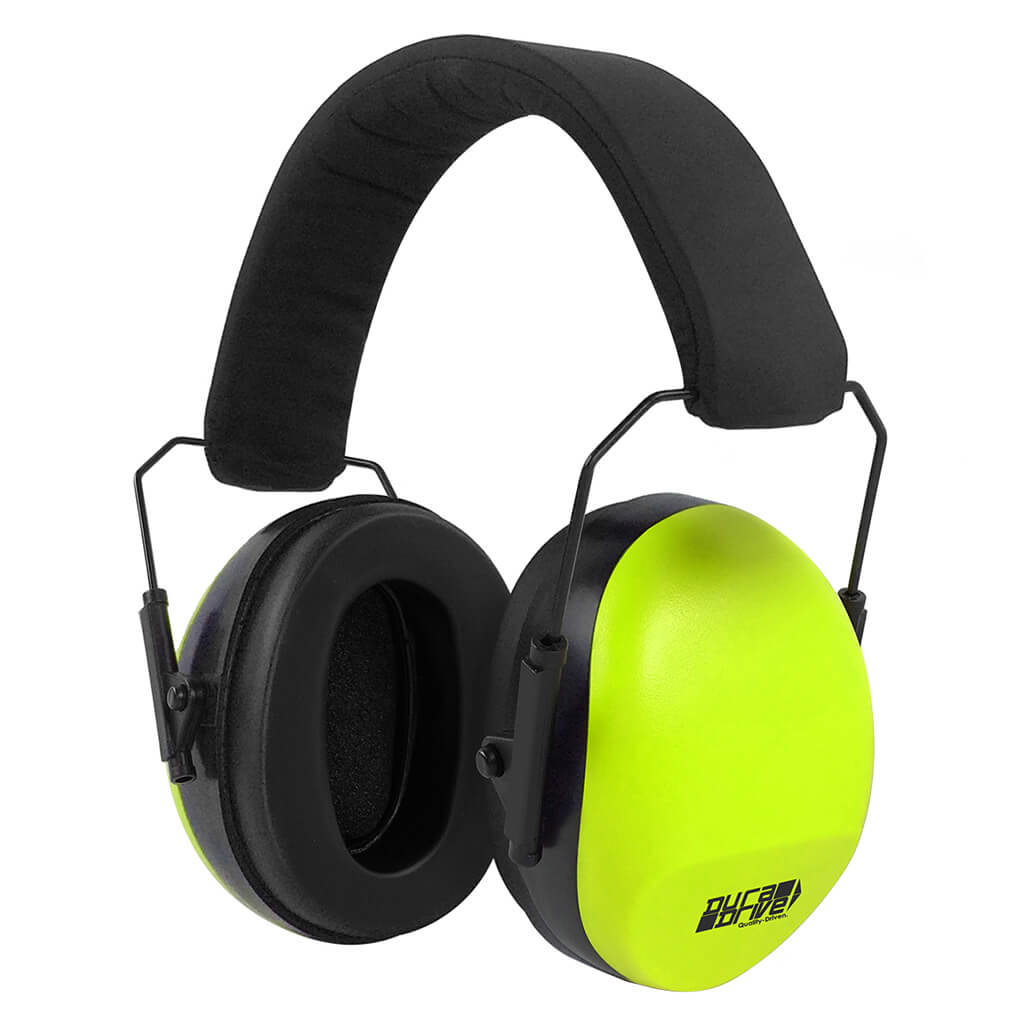 DuraDrive PM8010 Hi-Vis Lime Soft Foam Adjustable Earmuffs