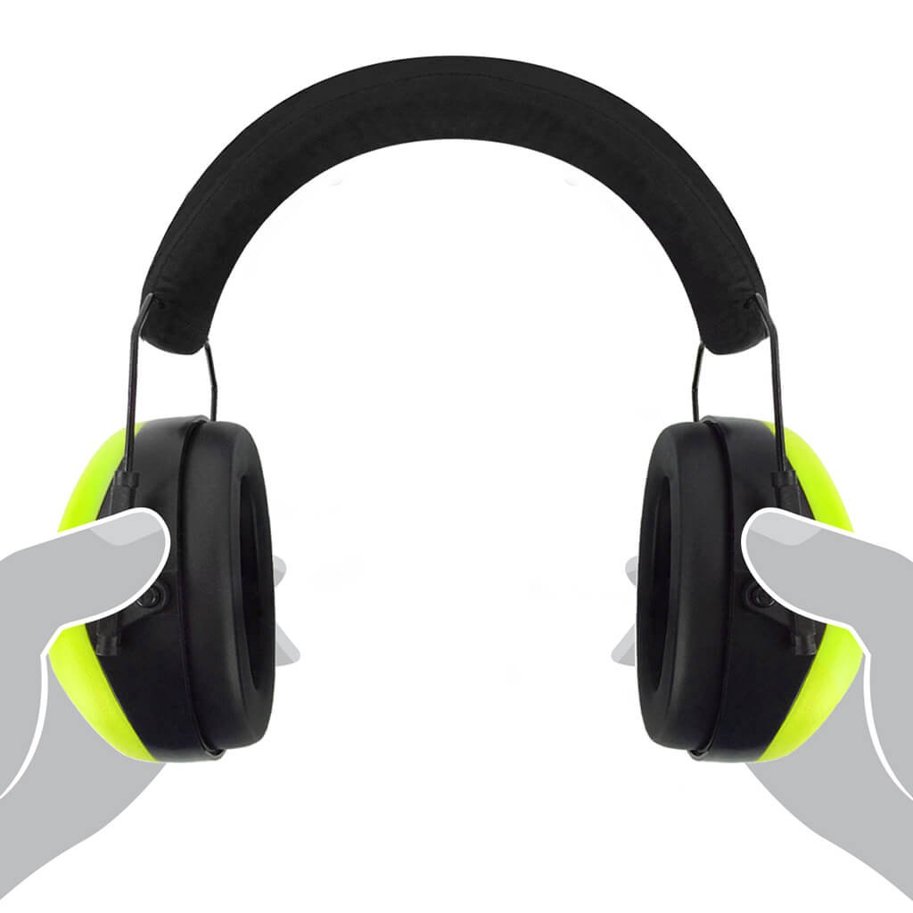 DuraDrive PM8010 Hi-Vis Lime Soft Foam Adjustable Earmuffs