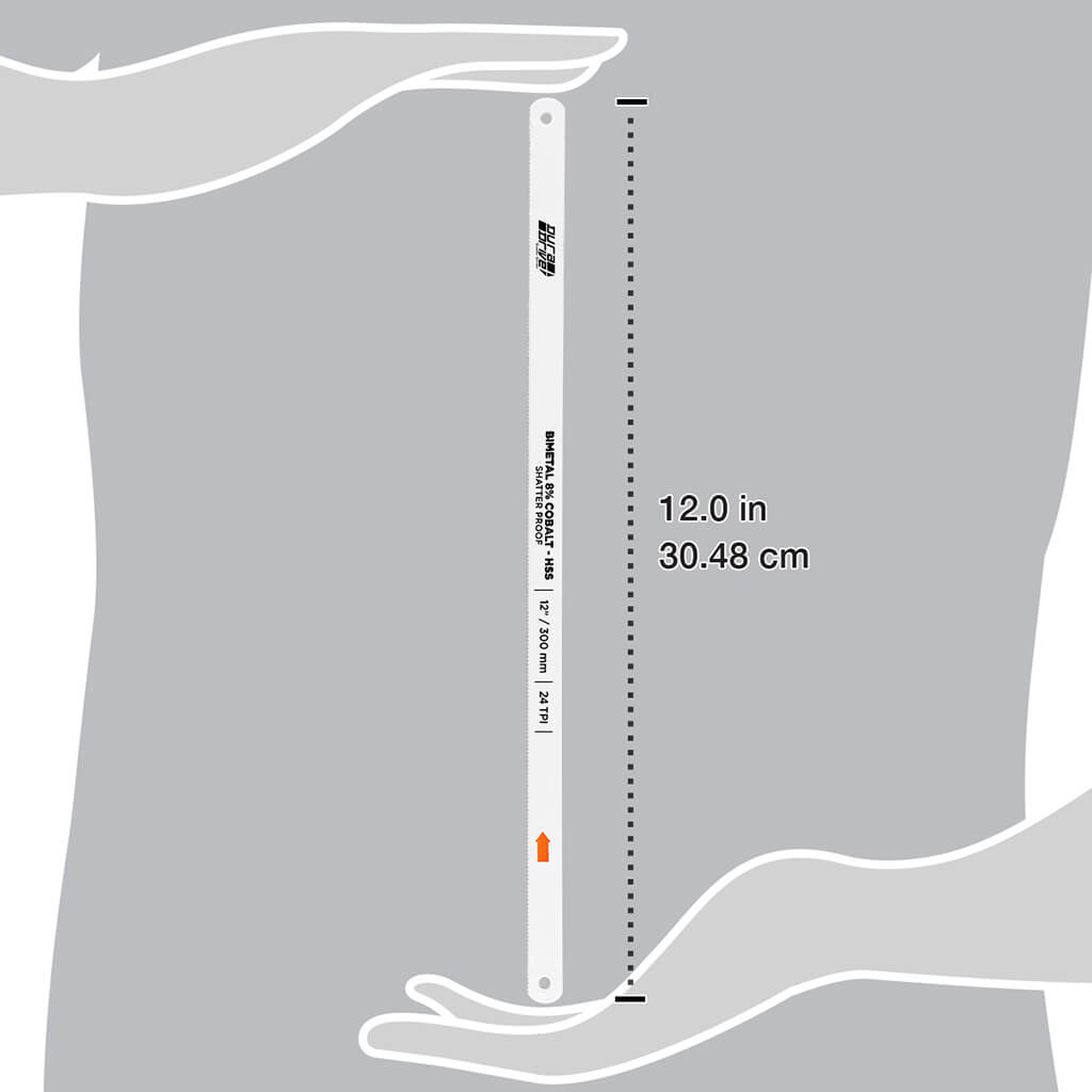 DuraDrive 12 in. x 24 TPI Bi-Metal HSS Cobalt Hacksaw Blade (10-Pack)
