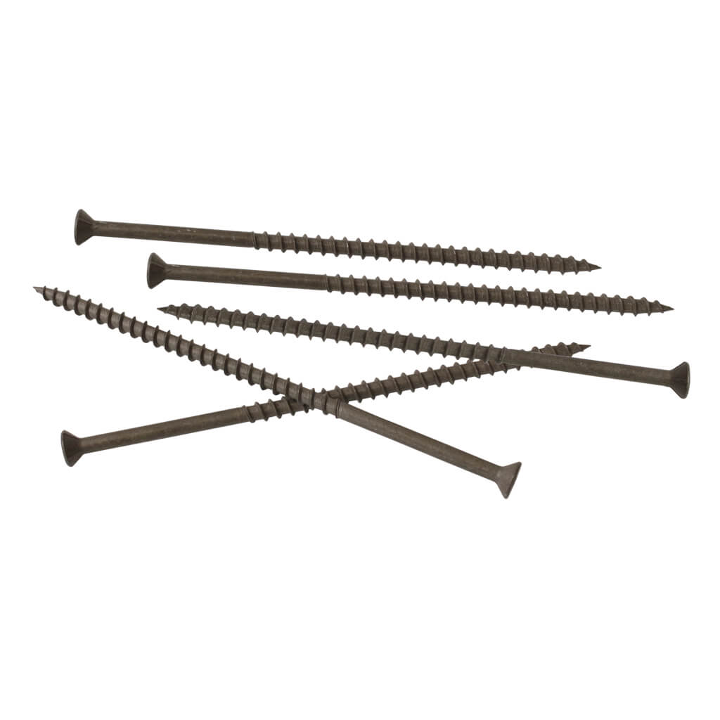 DuraDrive #10 x 5 in. Low Root Brown Zinc Coated Flat Head Square Drive Decking Screws (1,000-Pack)