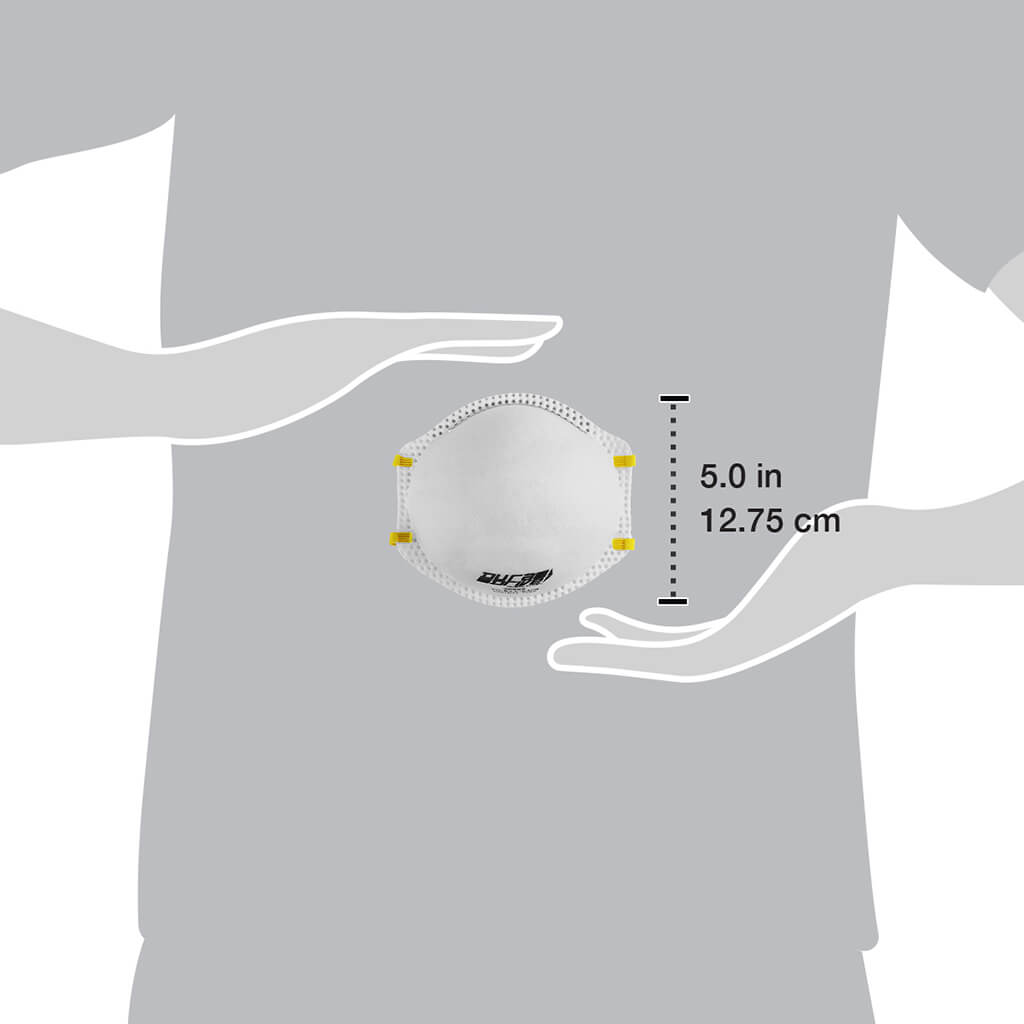 DuraDrive NIOSH-Approved (TC-84A-5408) N95 Industrial Disposable Non-Vented Respirator (20-Pack)