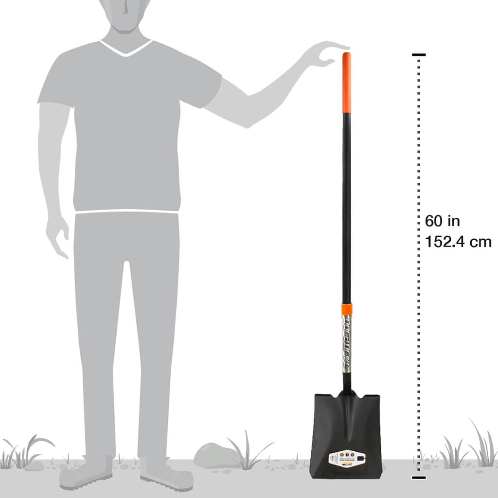 DuraDrive 60 in. Fibreglass Square Mouth Shovel