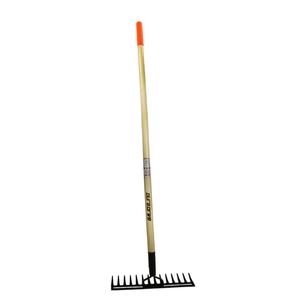 DuraDrive 62 in. 14-Tine Hardwood Handle Double Back Level Rake